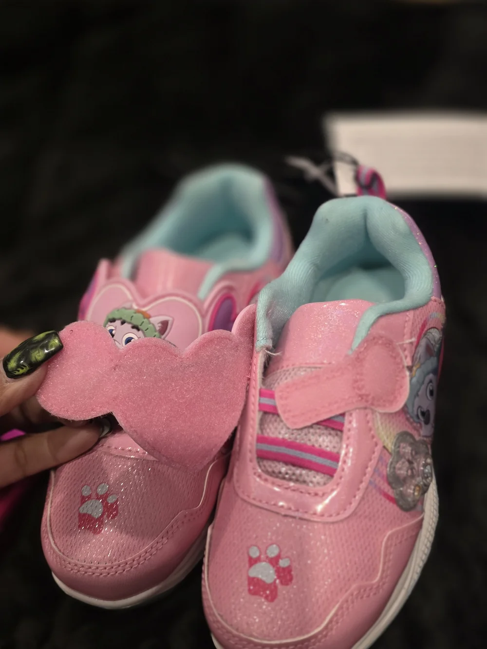 Paw Patrol Pink Light-Up Kids Sneakers with Character Heart Medallions